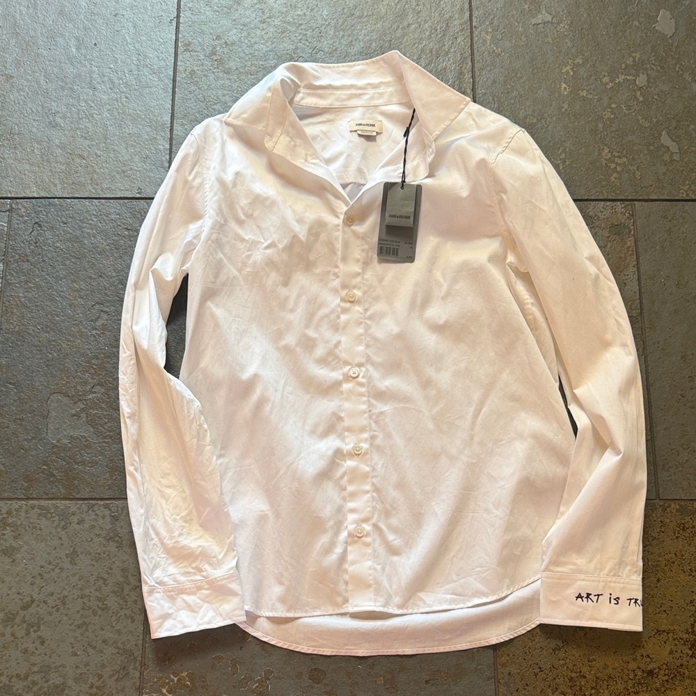 Zadig & Voltaire Slim White art is truth, medium Button-Up Shirt